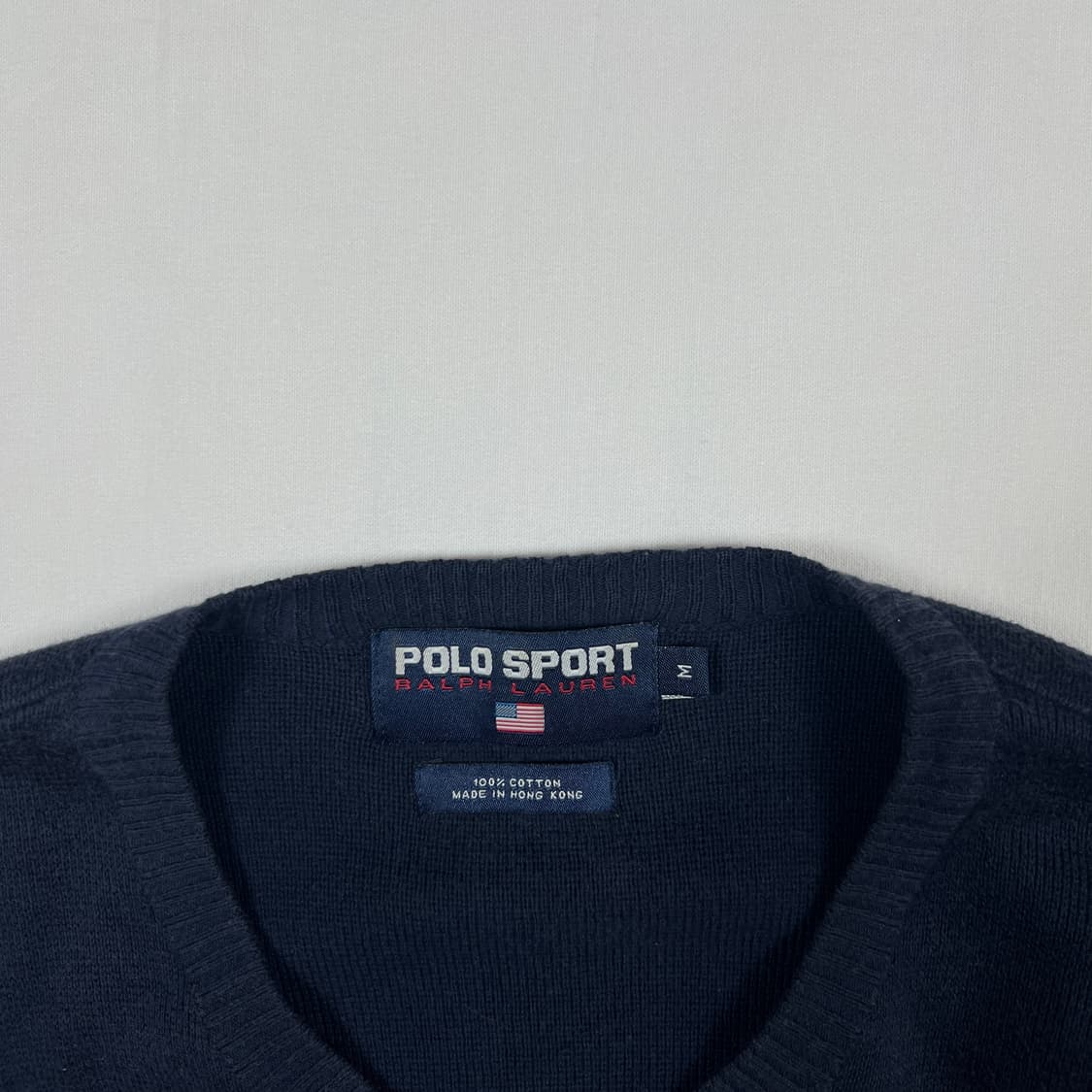 90‘s 폴로스포츠 polo sport 스펠아웃 브이넥 니트 상품이미지5