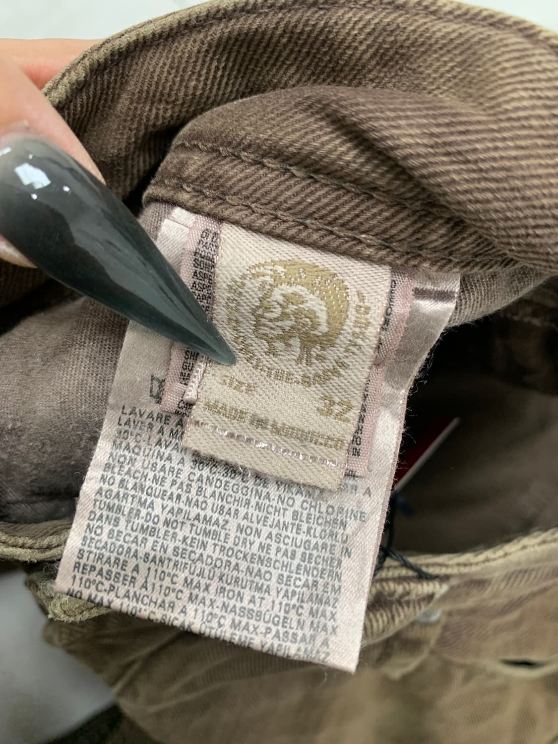 디젤 브라운 코튼 팬츠 #271 상품이미지5