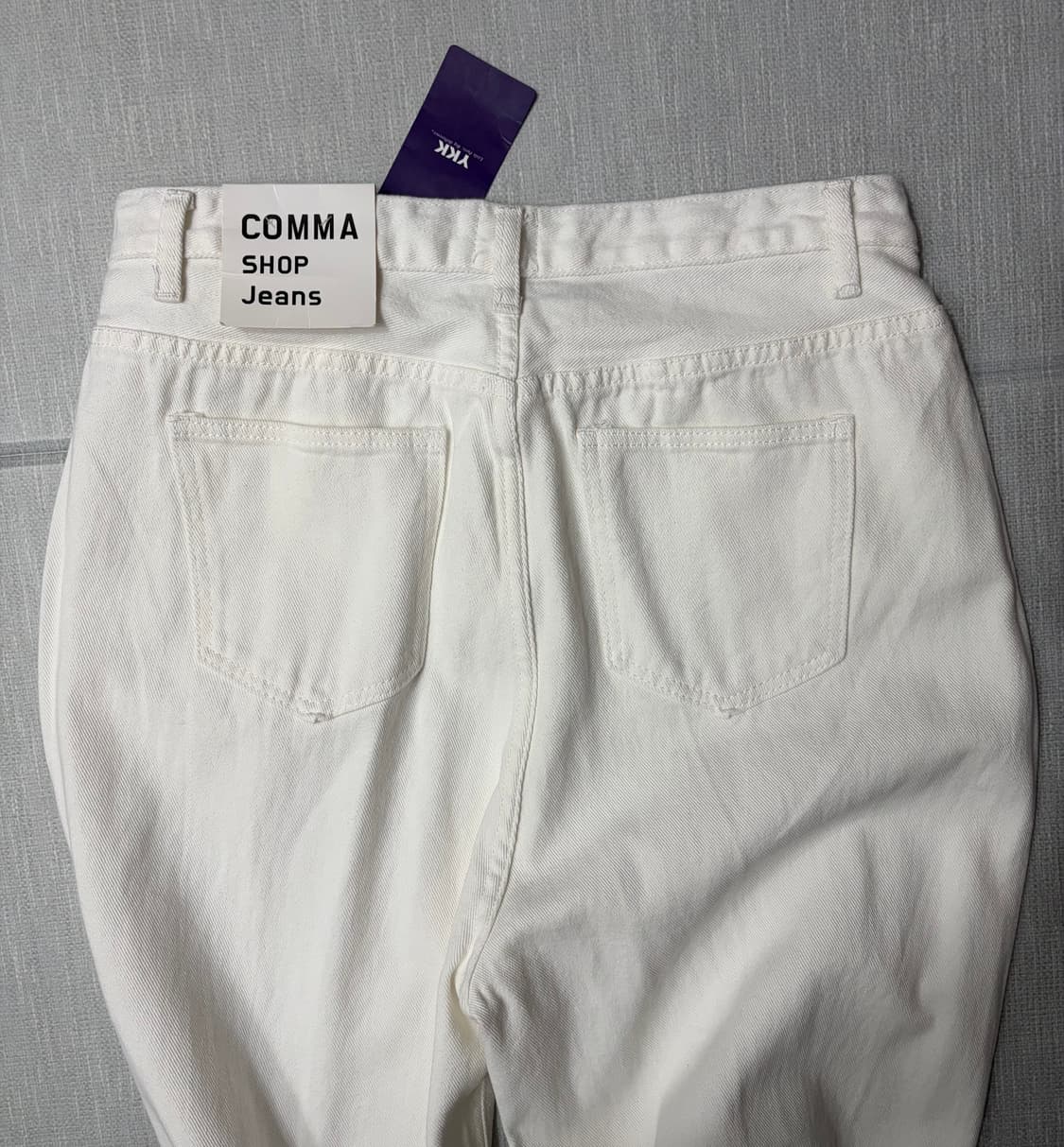 [새상품] 남성 와이드 데님 팬츠 아이보리(화이트) 상품이미지4