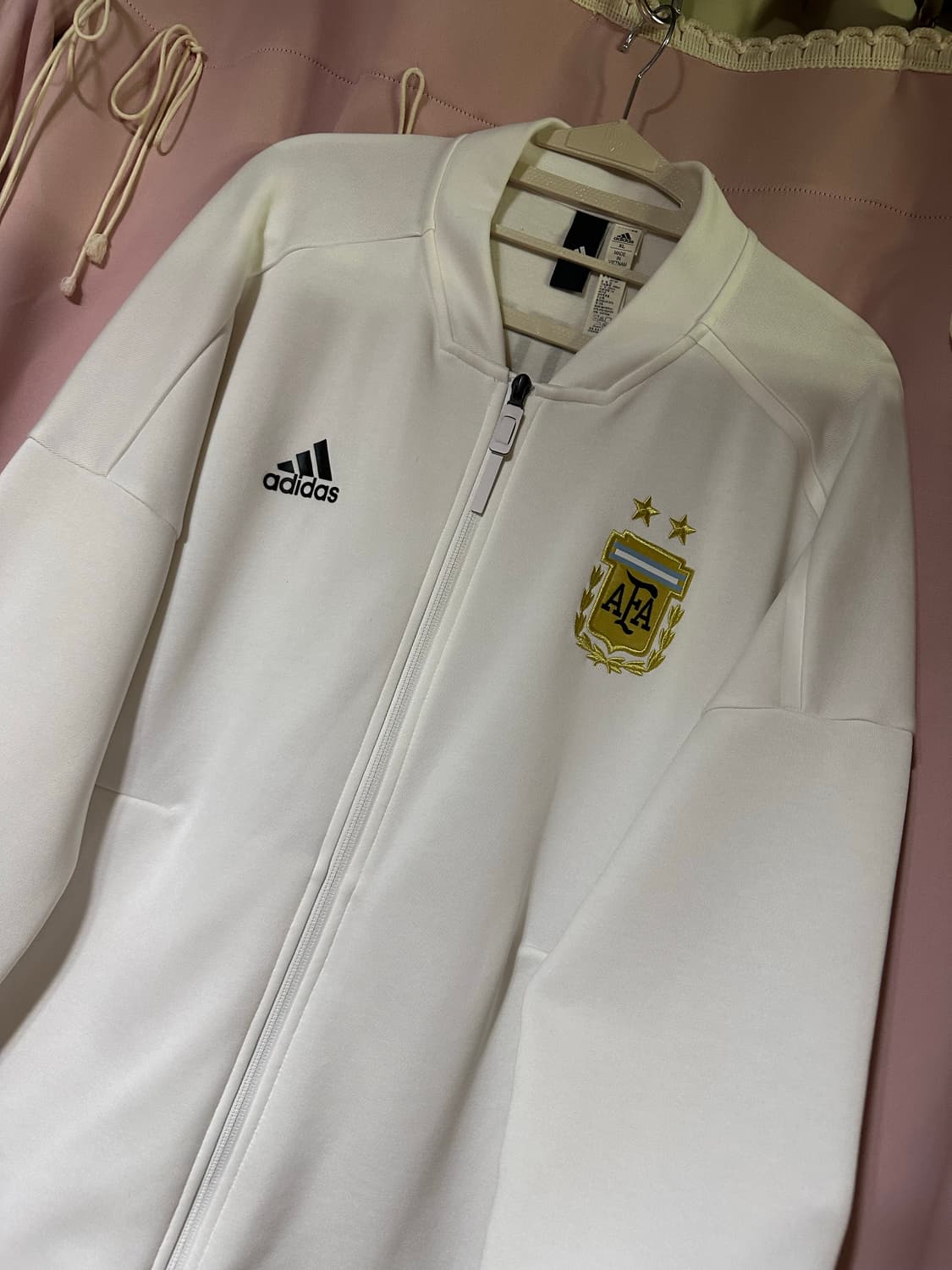 아디다스져지 아디다스 화이트 아디다스 아르헨티나 집업 트랙탑 삼선  상품이미지1