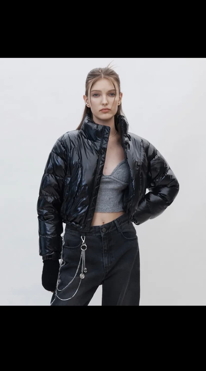 급처 원가 24만원) 커렌트 VARSITY SHORT PUFFER 상품이미지1