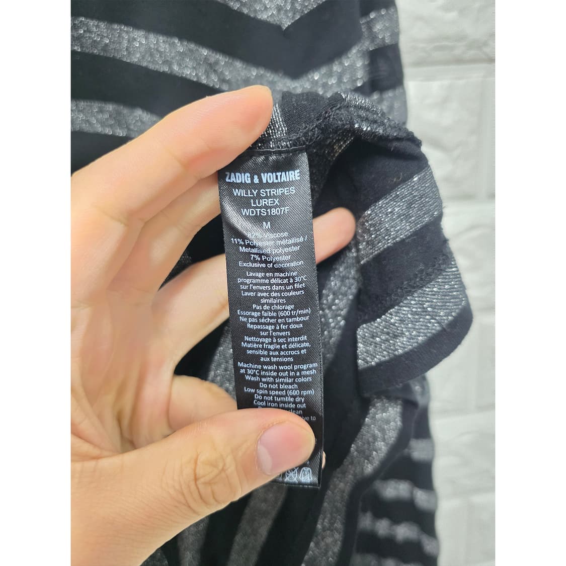 택포// 쟈딕앤볼테르 윌리 스트라이프 L 상품이미지3