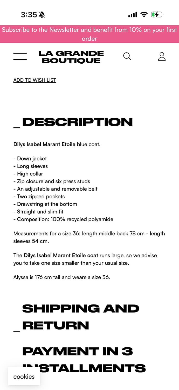 이자벨마랑 패딩 상품이미지10