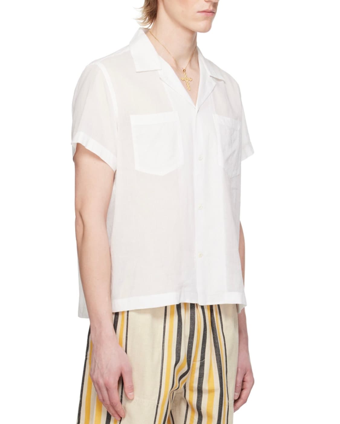 Bode 화이트 반팔 셔츠 상품이미지2