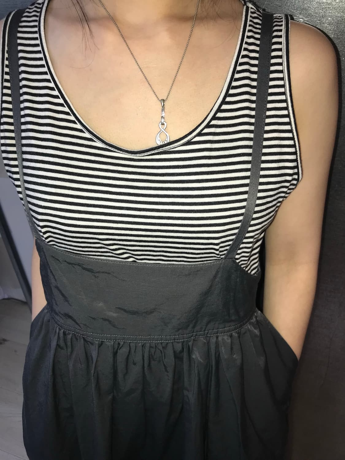 ⊹ Cutie Blonde Stripe Sleeveless Top 상품이미지5