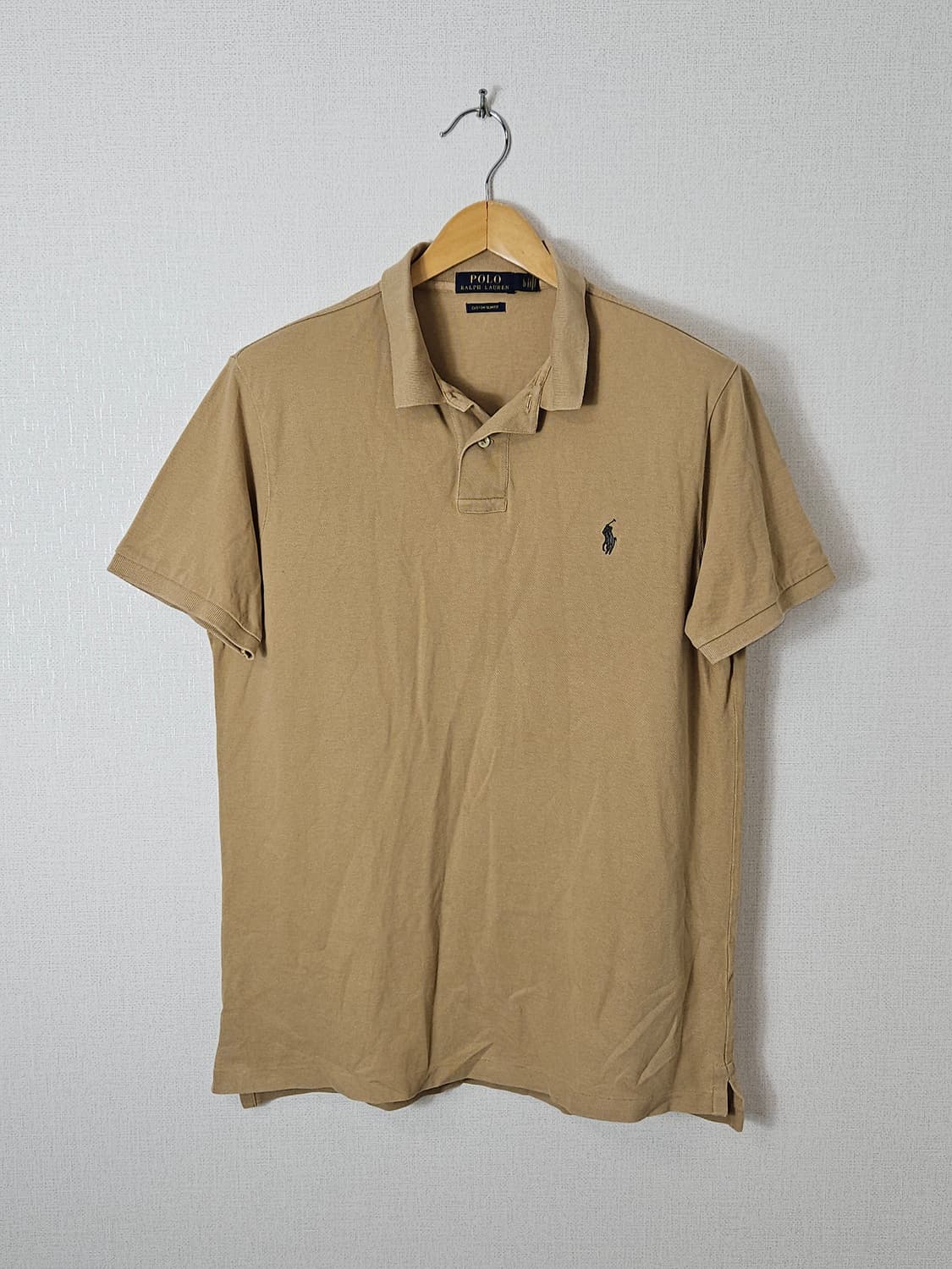 폴로 랄프로렌 신형 POLO 반팔 카라티 베이지 피케티 남성 L 정품 상품이미지2