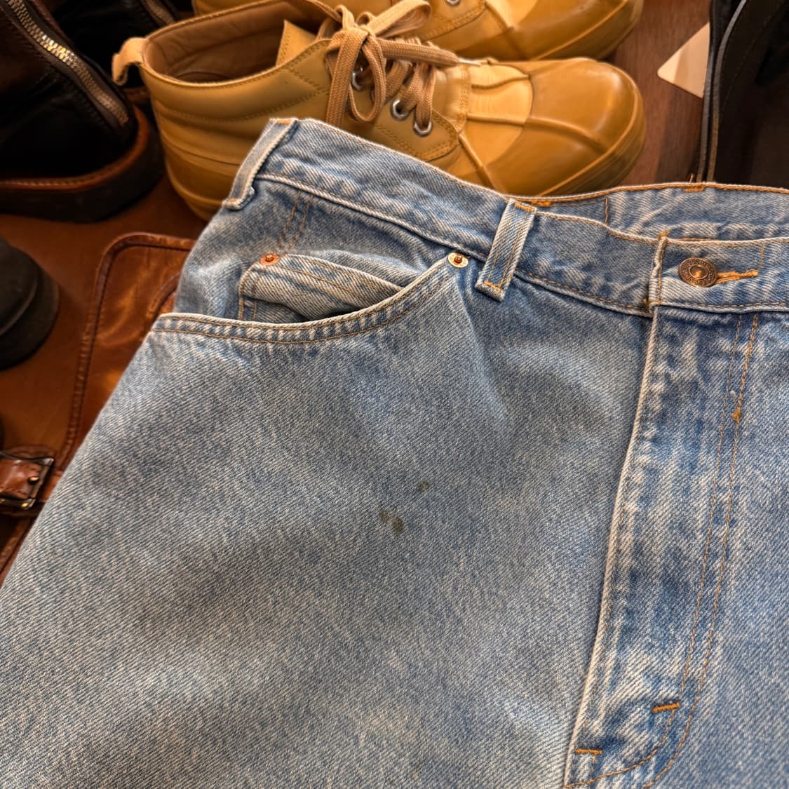 90 ~ 00S 리바이스 캐나다 생산 217 오렌지탭 데님 34 3 상품이미지8