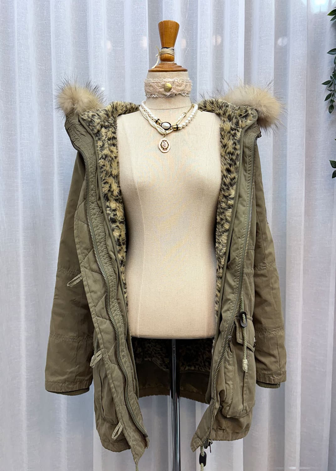 레오파드 내피분리 야상 상품이미지1