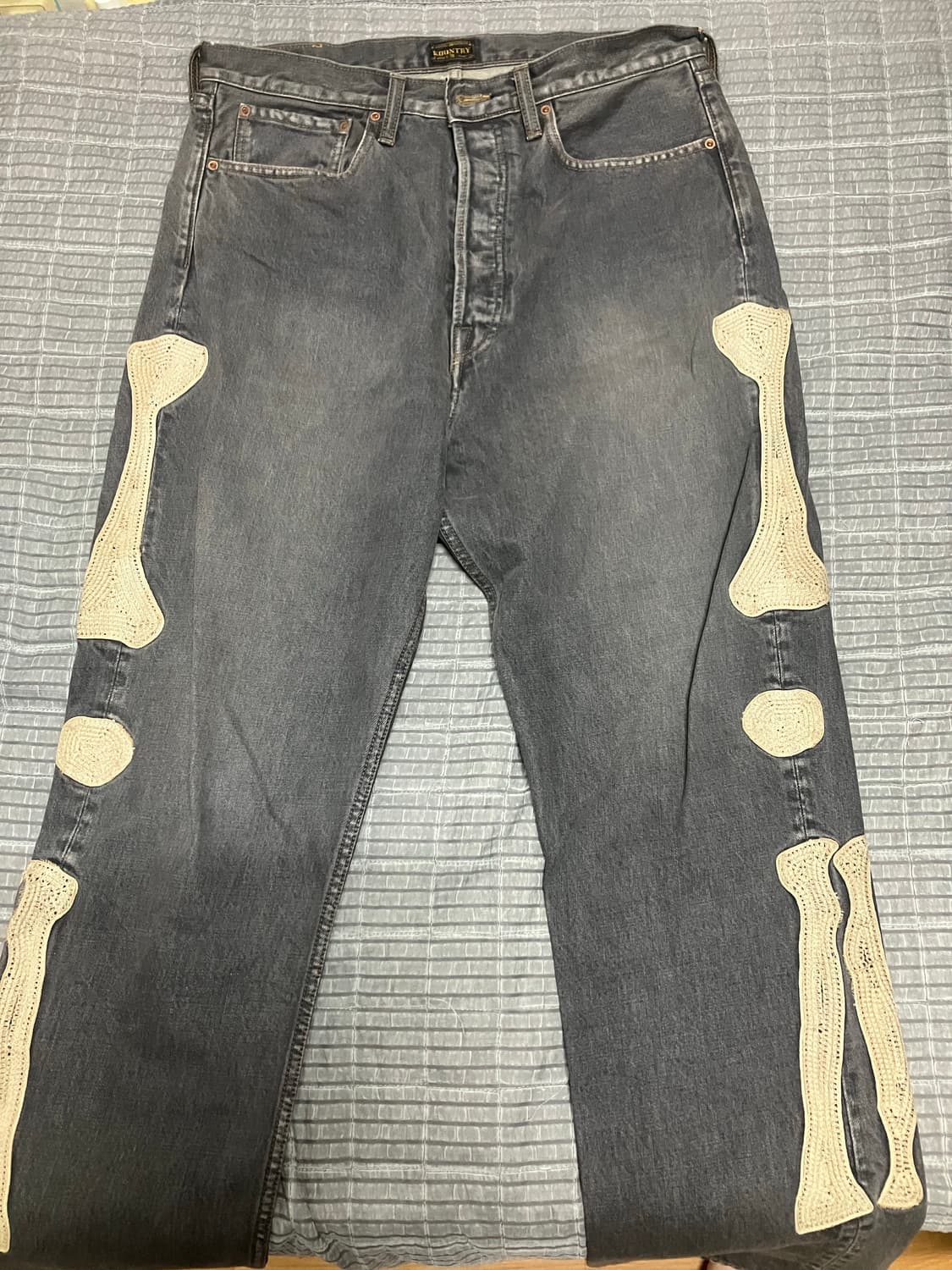 캐피탈 14온즈 데님 멕시칸 턱시도 5P 오카길리 팬츠 블랙 상품이미지1