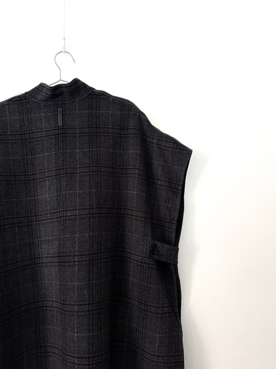 Checked stockholm wool half coat / grey 상품이미지3