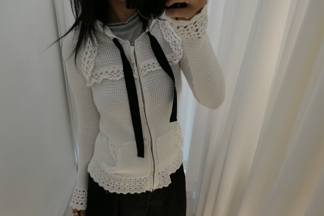 Crocheted hood zip-up 상품이미지8