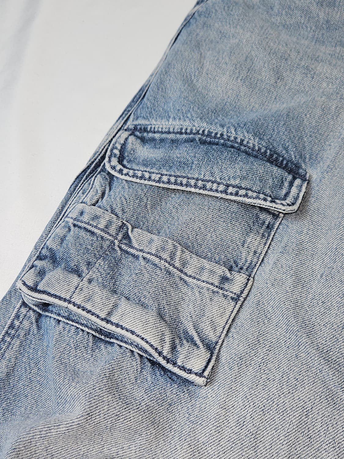 자라 ZARA 카고 데님팬츠 카고포켓 멀티 파우치 여성 28 상품이미지3