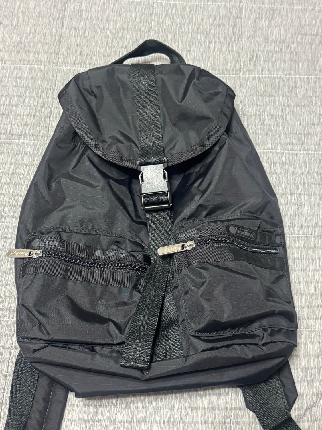 레스포색 리사이클드 블랙 스몰 보이저 백팩 [1429.R086] 상품이미지3