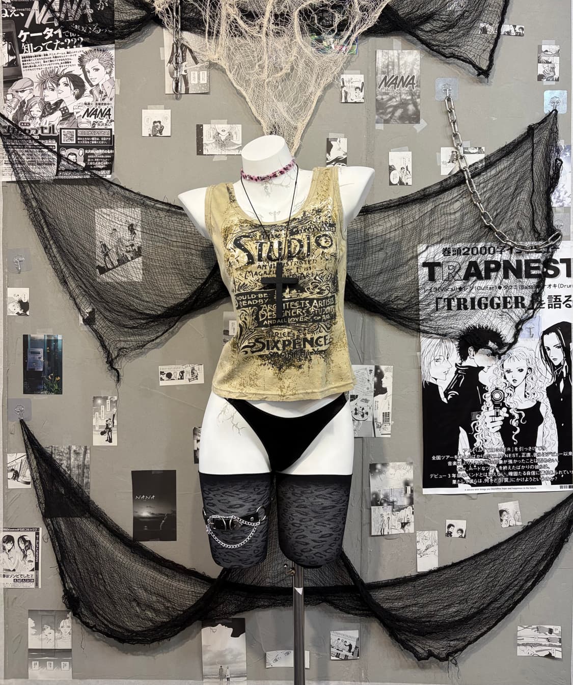 Gothic Grunge cubic detail sleeveless 상품이미지2