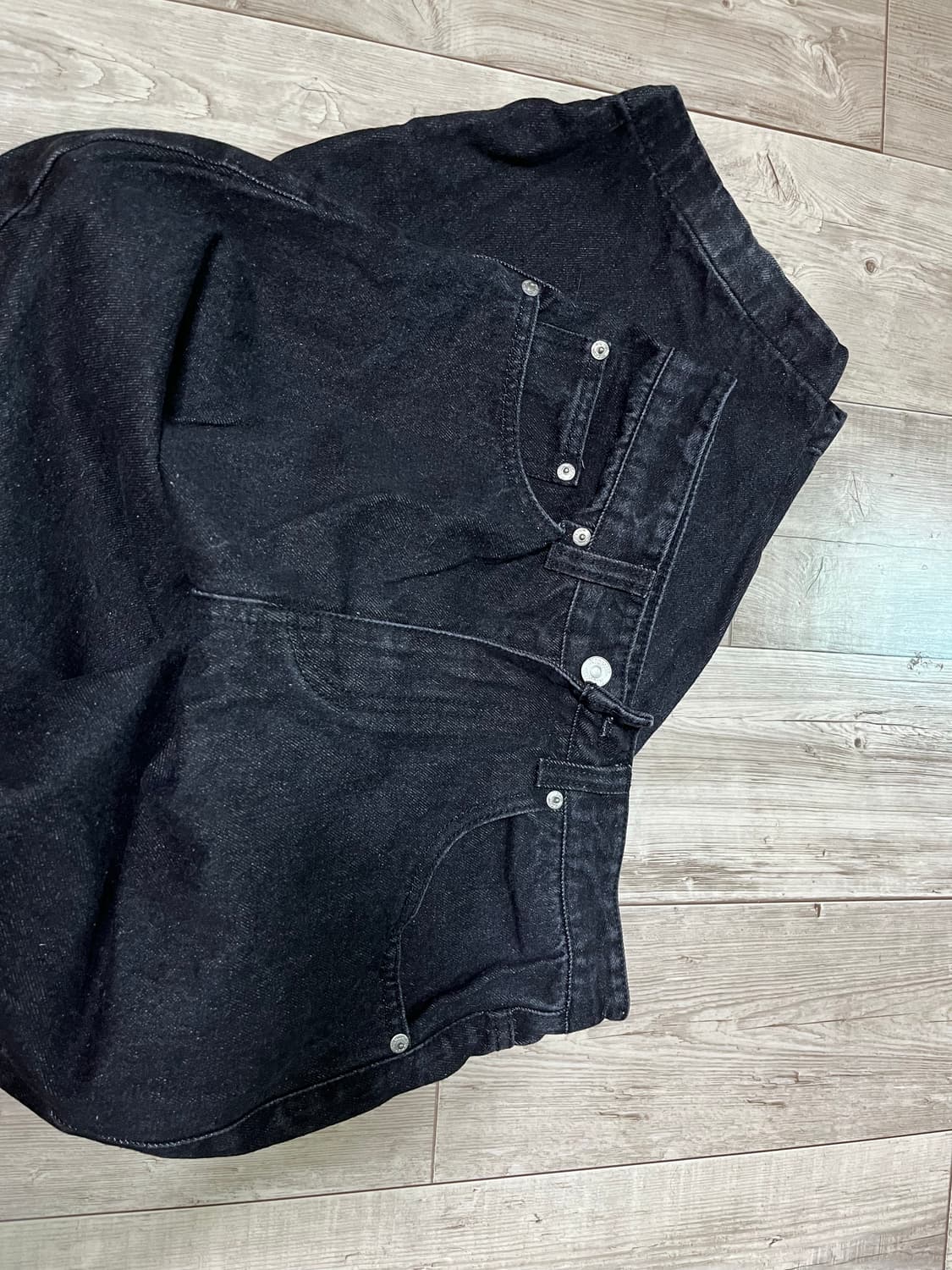 BASIC BALLOON DENIM PANTS (BLACK) 상품이미지6