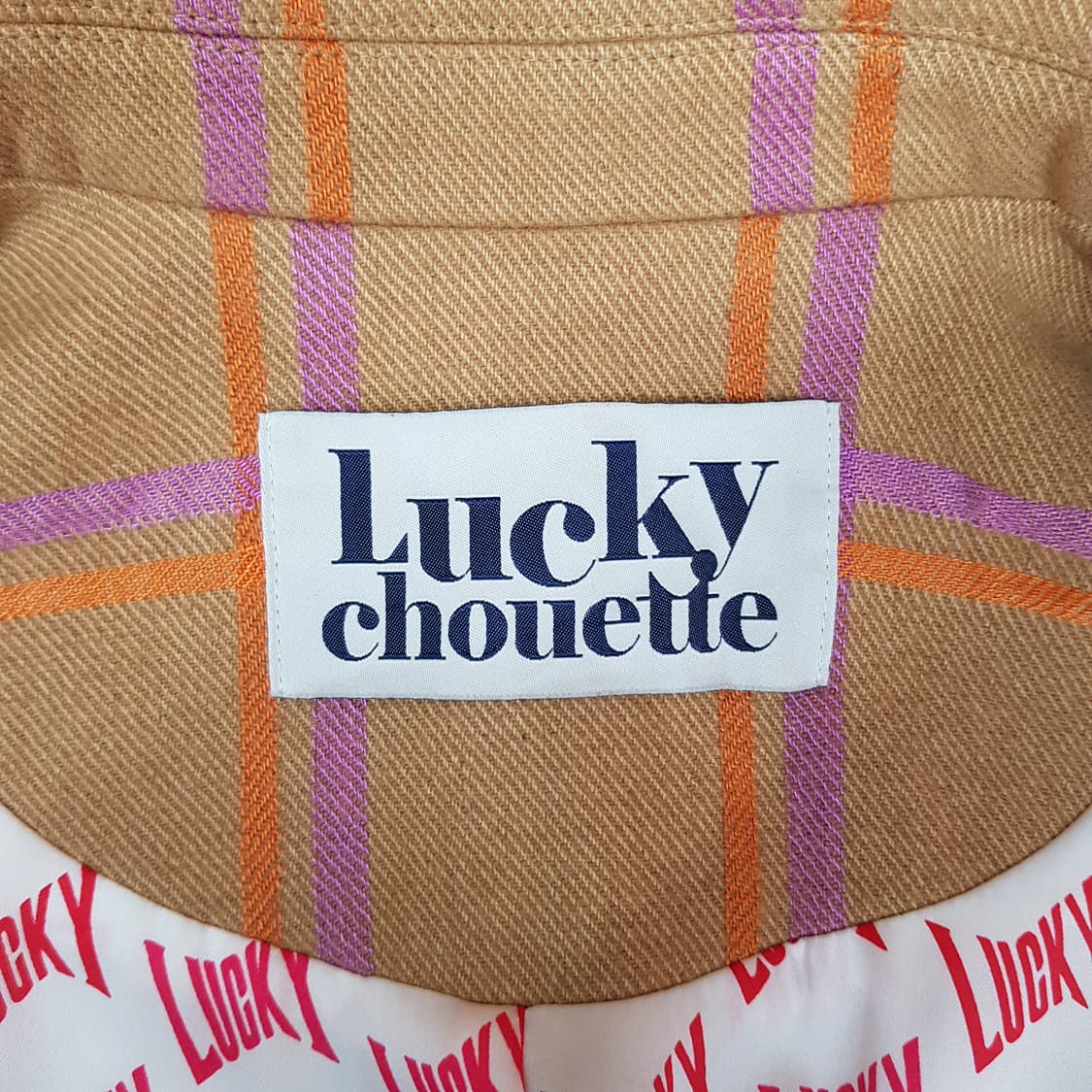 럭키슈에뜨 체크 싱글 자켓 36사이즈 상품이미지6