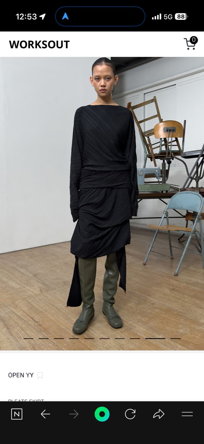 오픈와이와이 오픈 YY PLEATS CONVERTIBLE 볼레로 탑/ 스 상품이미지2