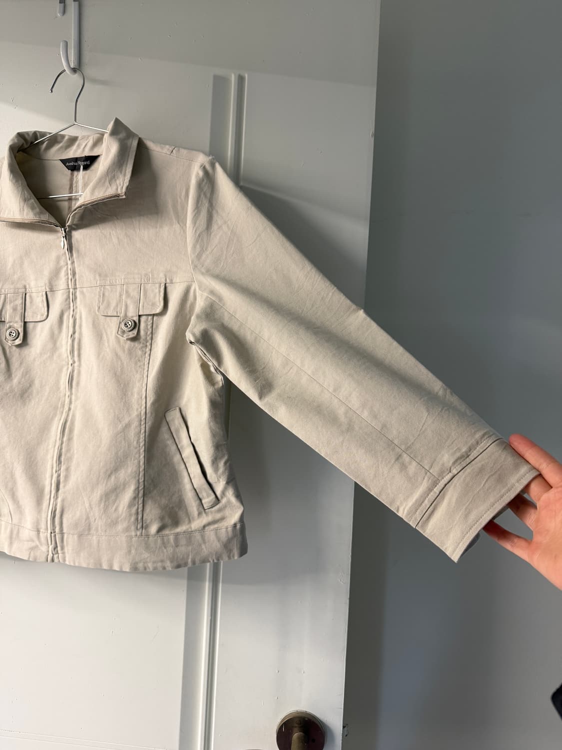 일본빈티지 샌드베이지 하이넥 자켓 상품이미지4