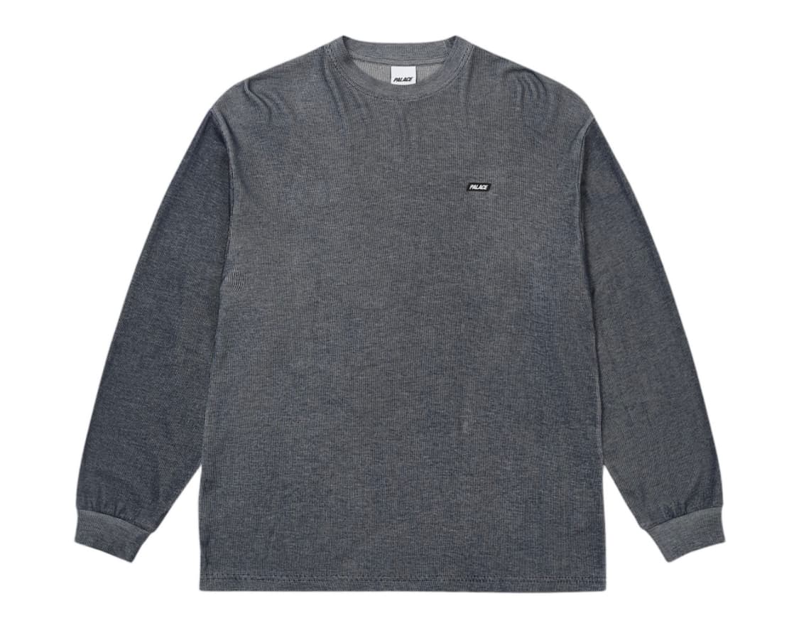 [L] 팔라스 렌티큘러 롱슬리브 네이비 그레이 상품이미지1