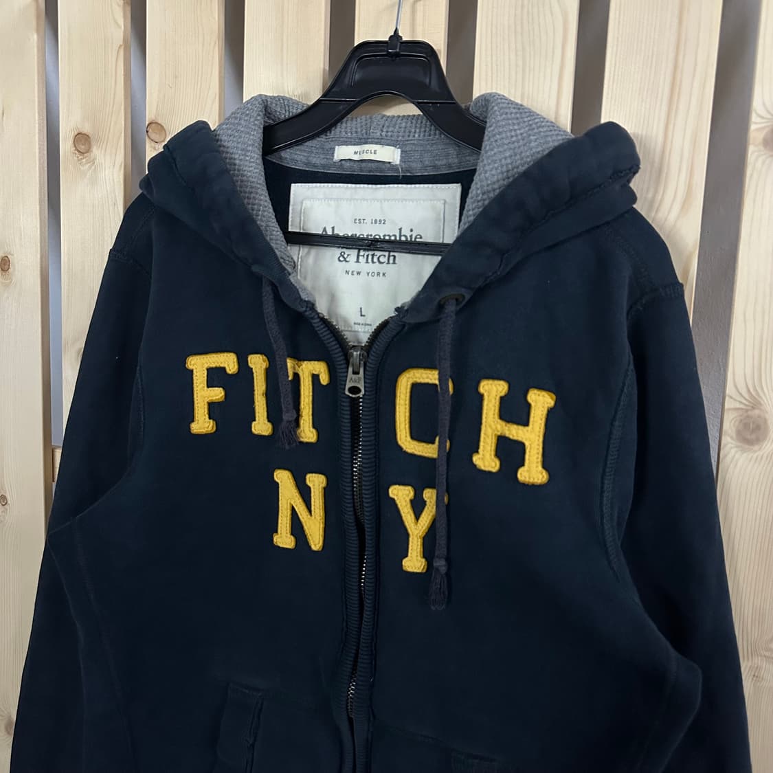 (L) 아베크롬비 네이비 후드집업 상품이미지3