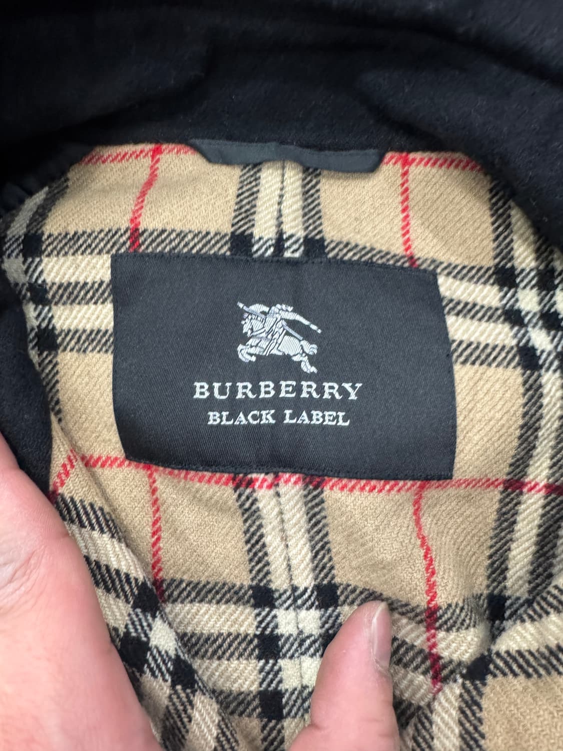 버버리 블랙 라벨 울 노바체크 코트 M 상품이미지7