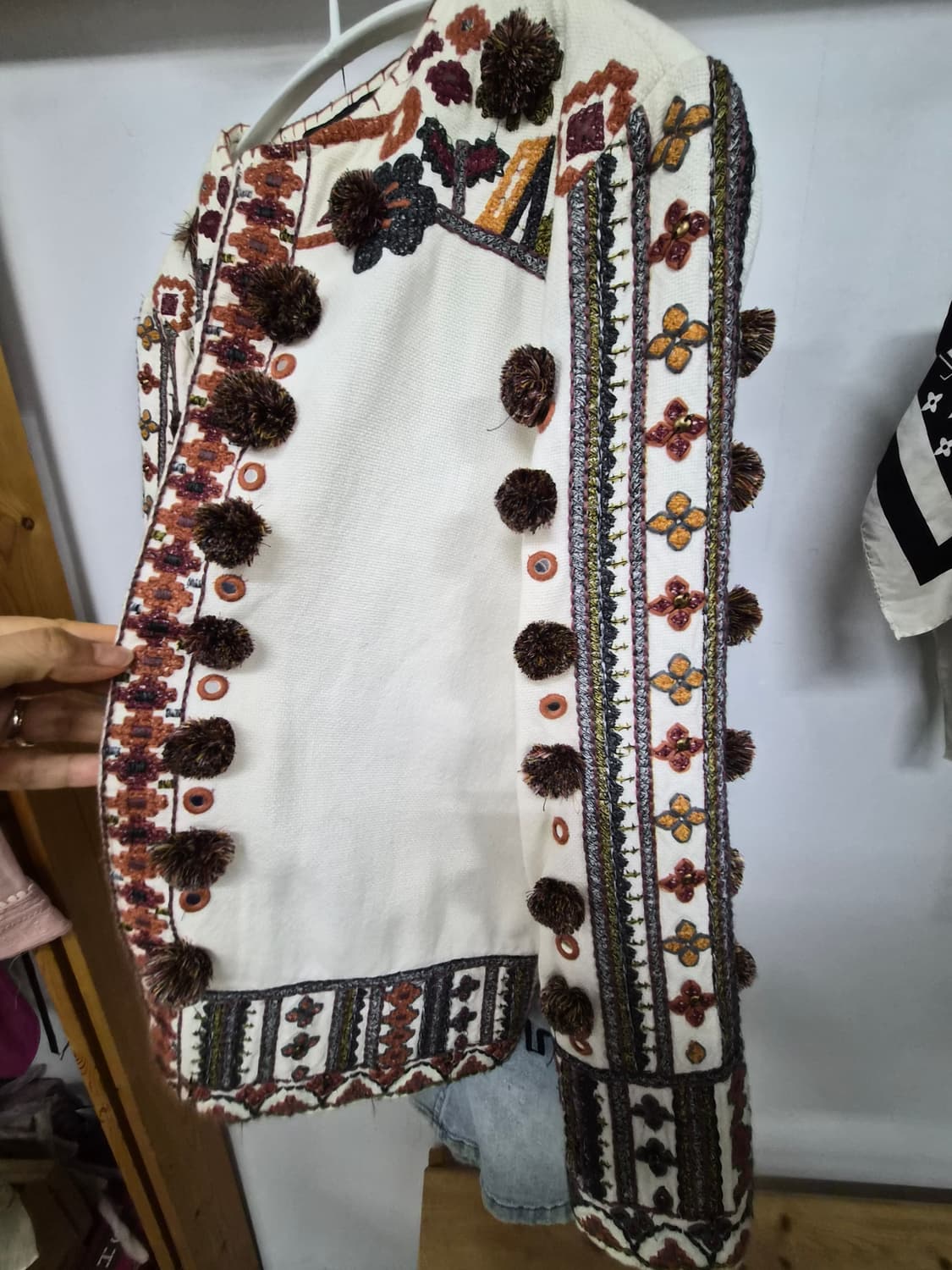 자라 에스닉 자수 가디건 면자켓 상품이미지3