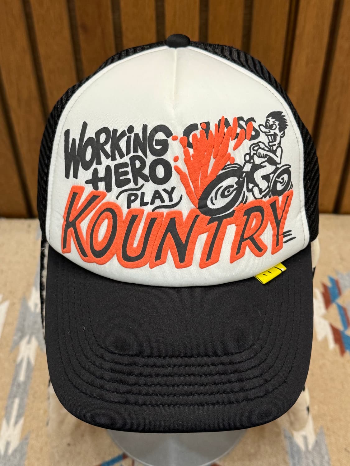 [OS] 캐피탈 컨트리 레이서 럼버 트럭 캡 체커드 레드 상품이미지5