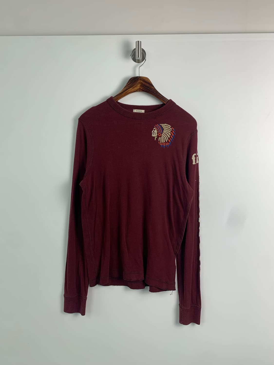 아베크롬비 y2k 와투케 버건디 롱 슬리브 긴팔티 상품이미지2