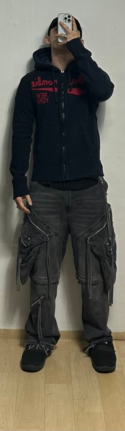 아베크롬비 로고 후드집업 상품이미지5