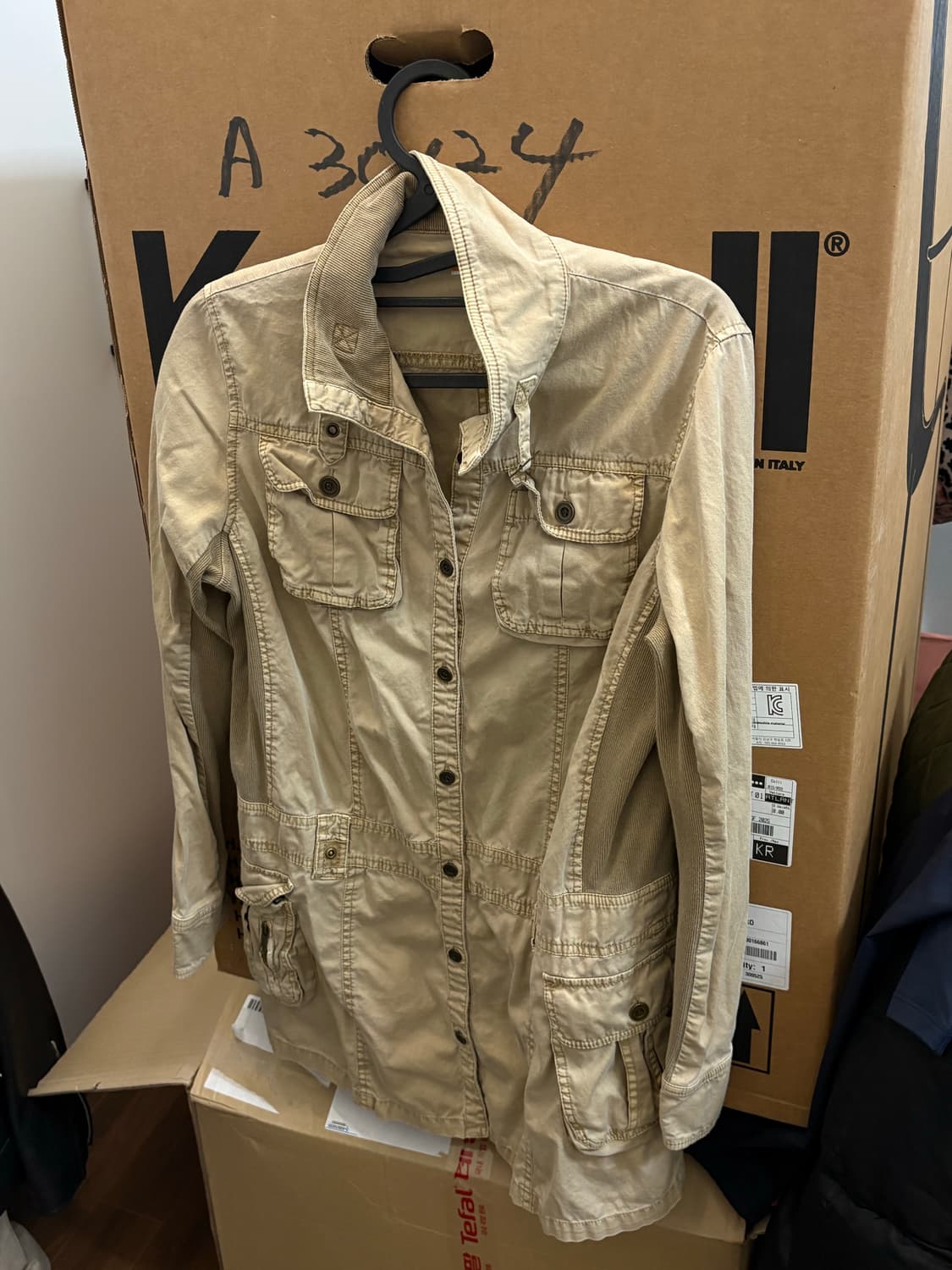 빈티지 베이지 사파리 자켓 상품이미지1