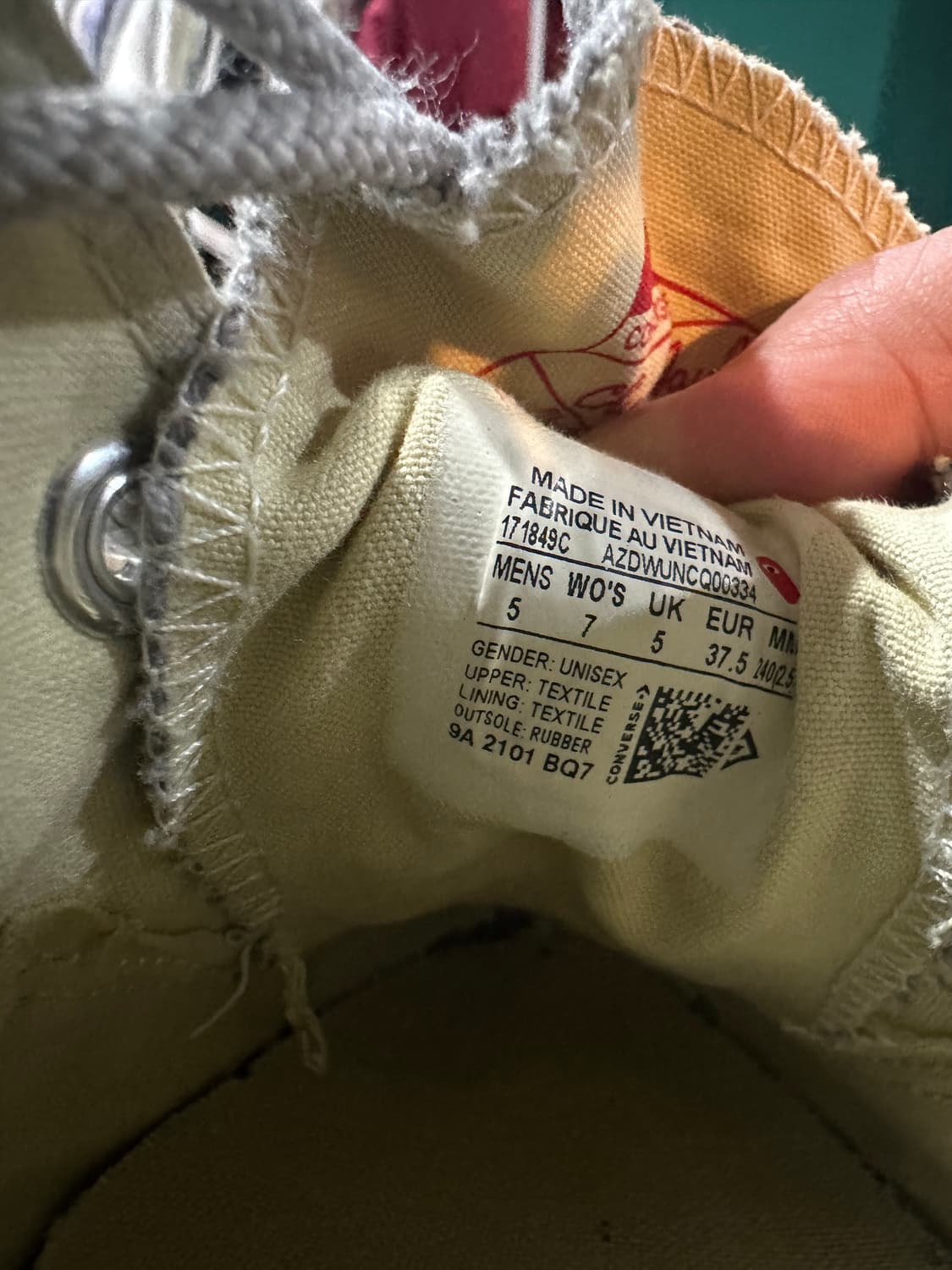 꼼데가르송 컨버스 그레이 240 상품이미지8