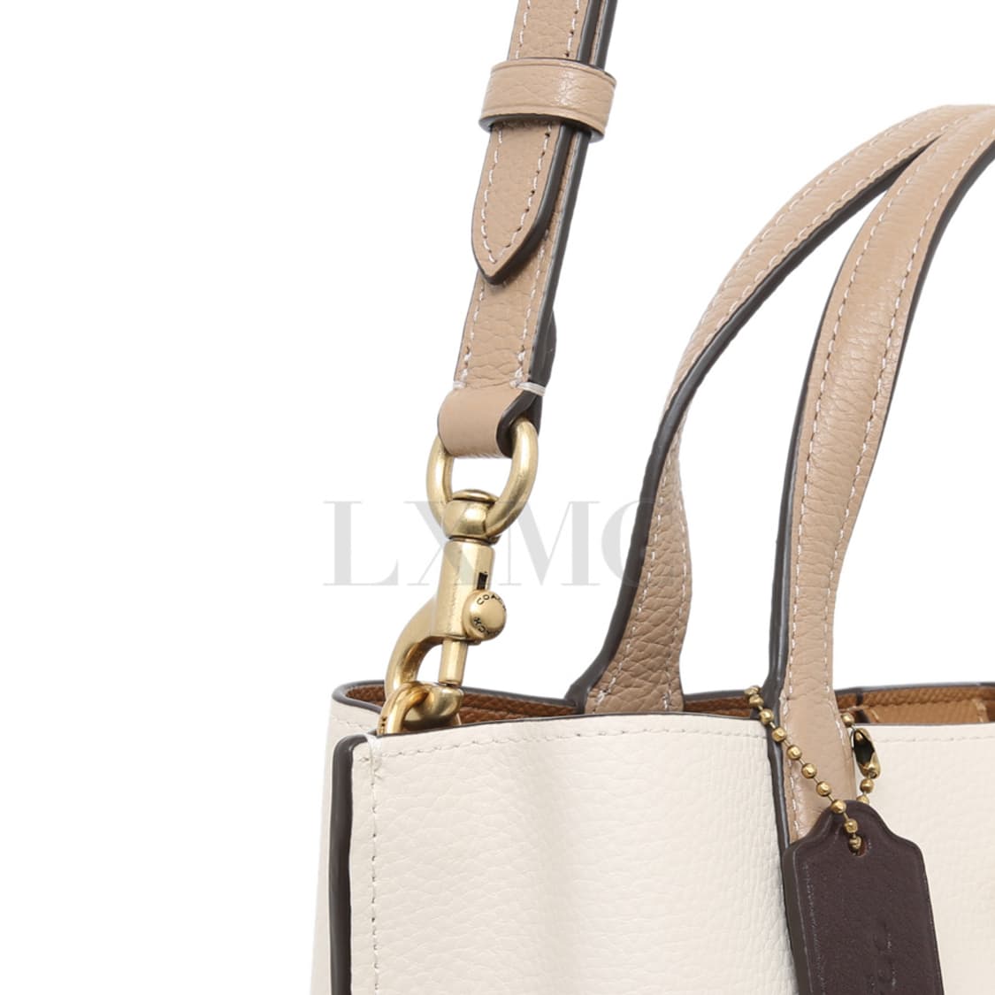 코치 윌로우 토트 24 화이트 컬러블럭 크로스 C8561 상품이미지7