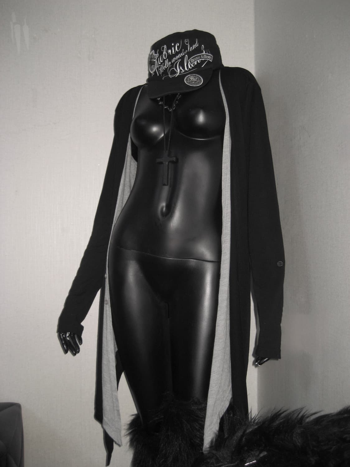 배색 롱 레이어드 가디건  상품이미지4