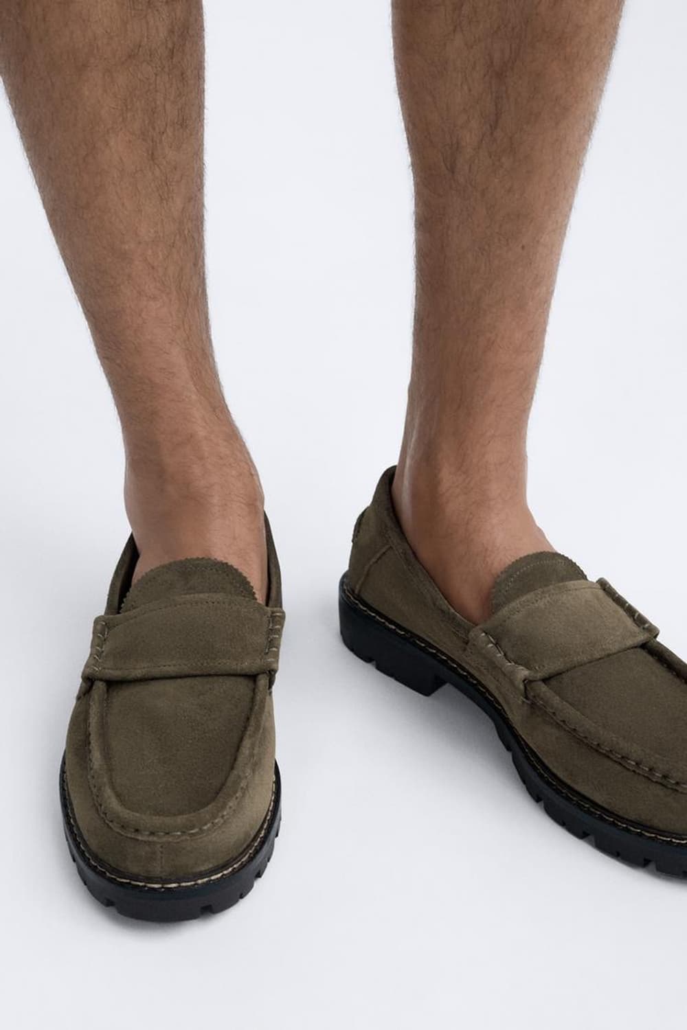 자라 소가죽 레더 밴디드 모카신  LEATHER BANDED MOCAS 상품이미지1