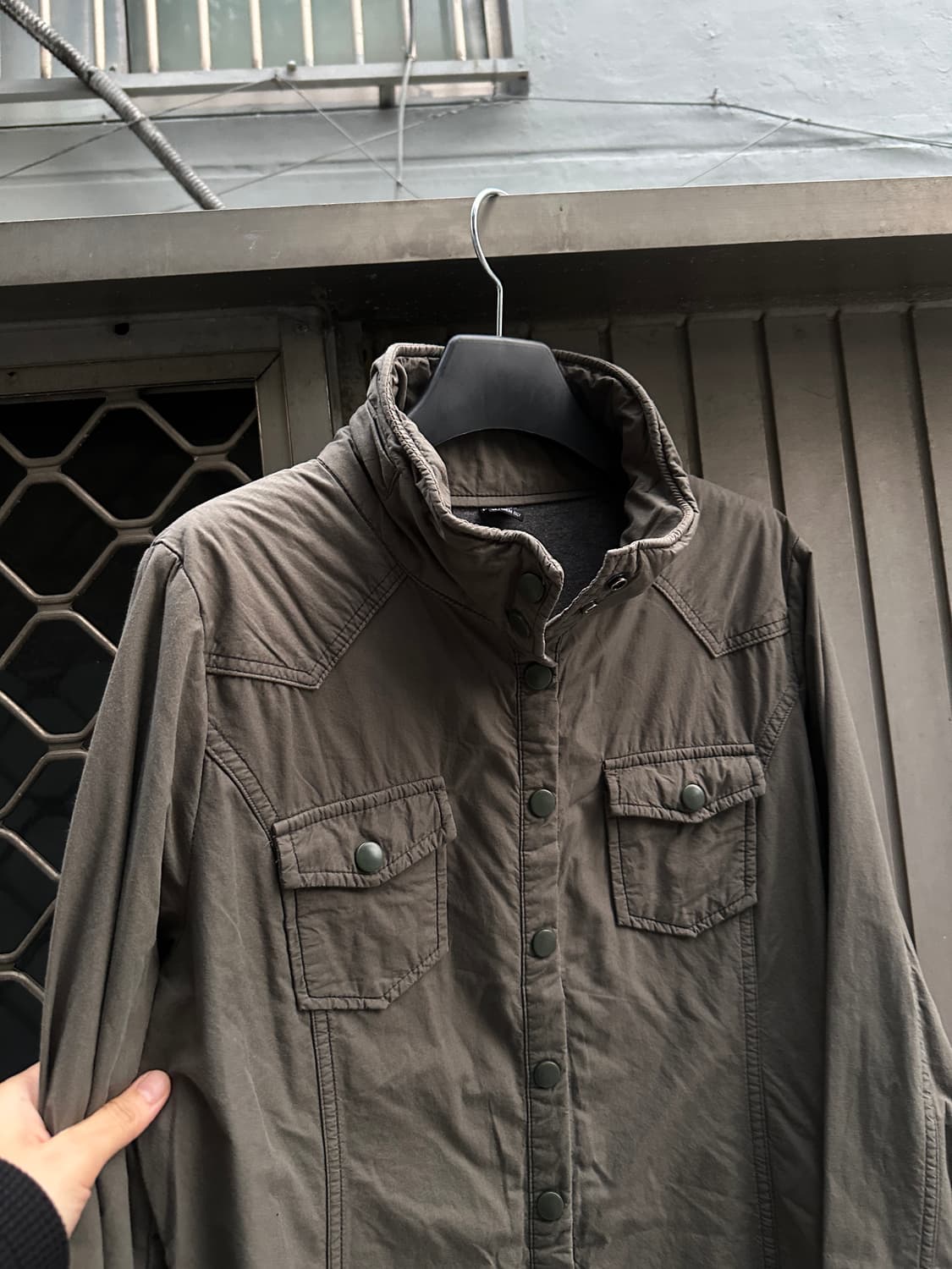 Vintage high neck buttoned jacket 상품이미지3