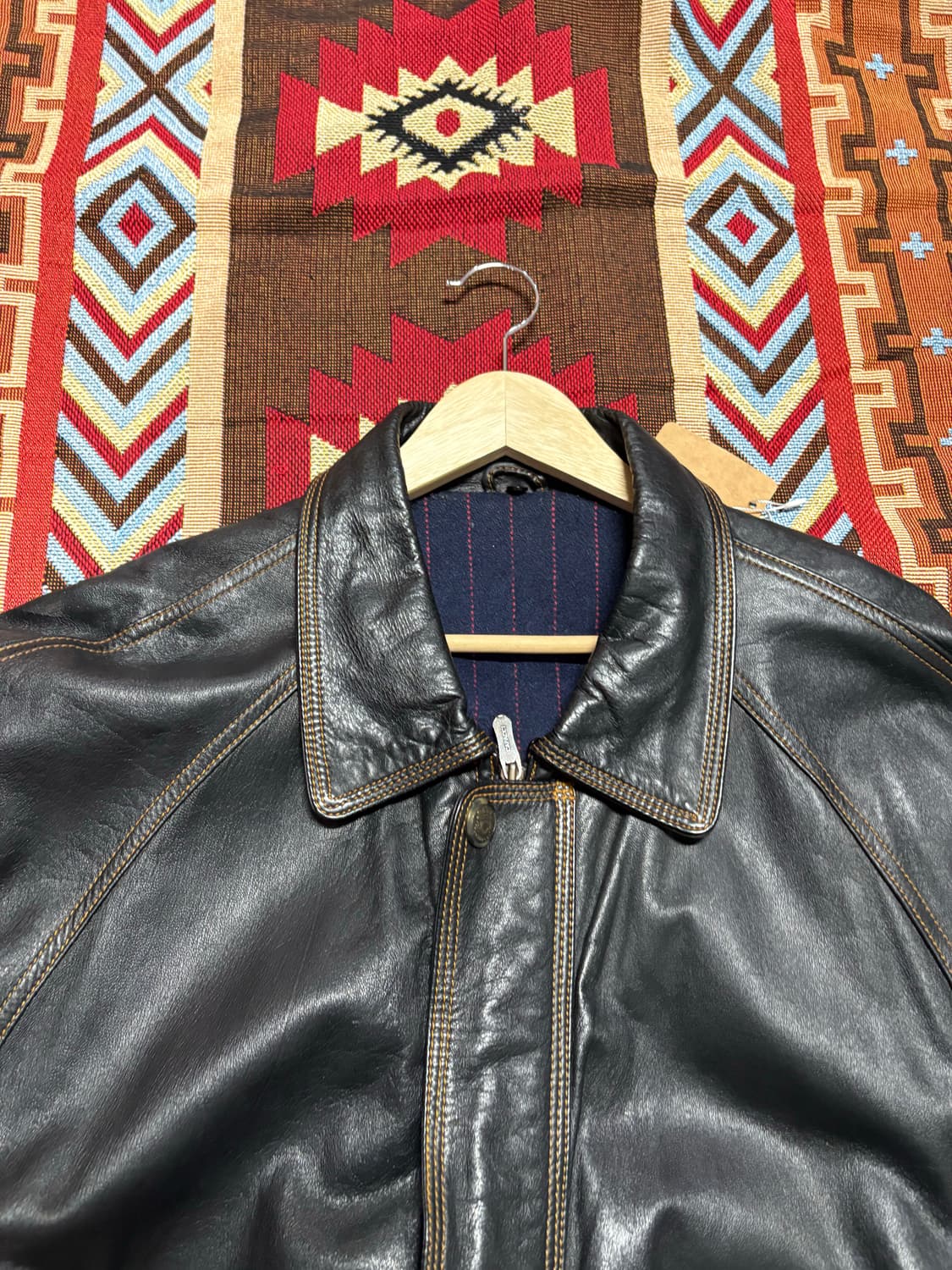 CAPACCI A-1 스트치 양가죽 레더자켓 상품이미지4