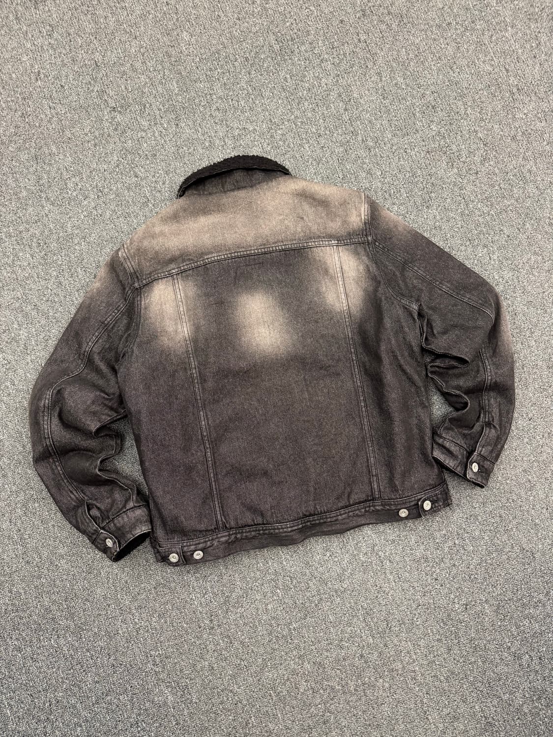 LL)Nylaus 빈티지 흑청 셰르파 데님자켓 상품이미지5