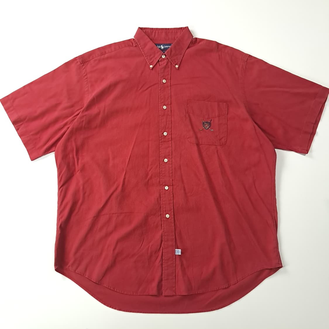 CK167 XL 폴로 90s 테라코타 골프크레스트 앰블럼 반팔 셔츠 남 상품이미지1