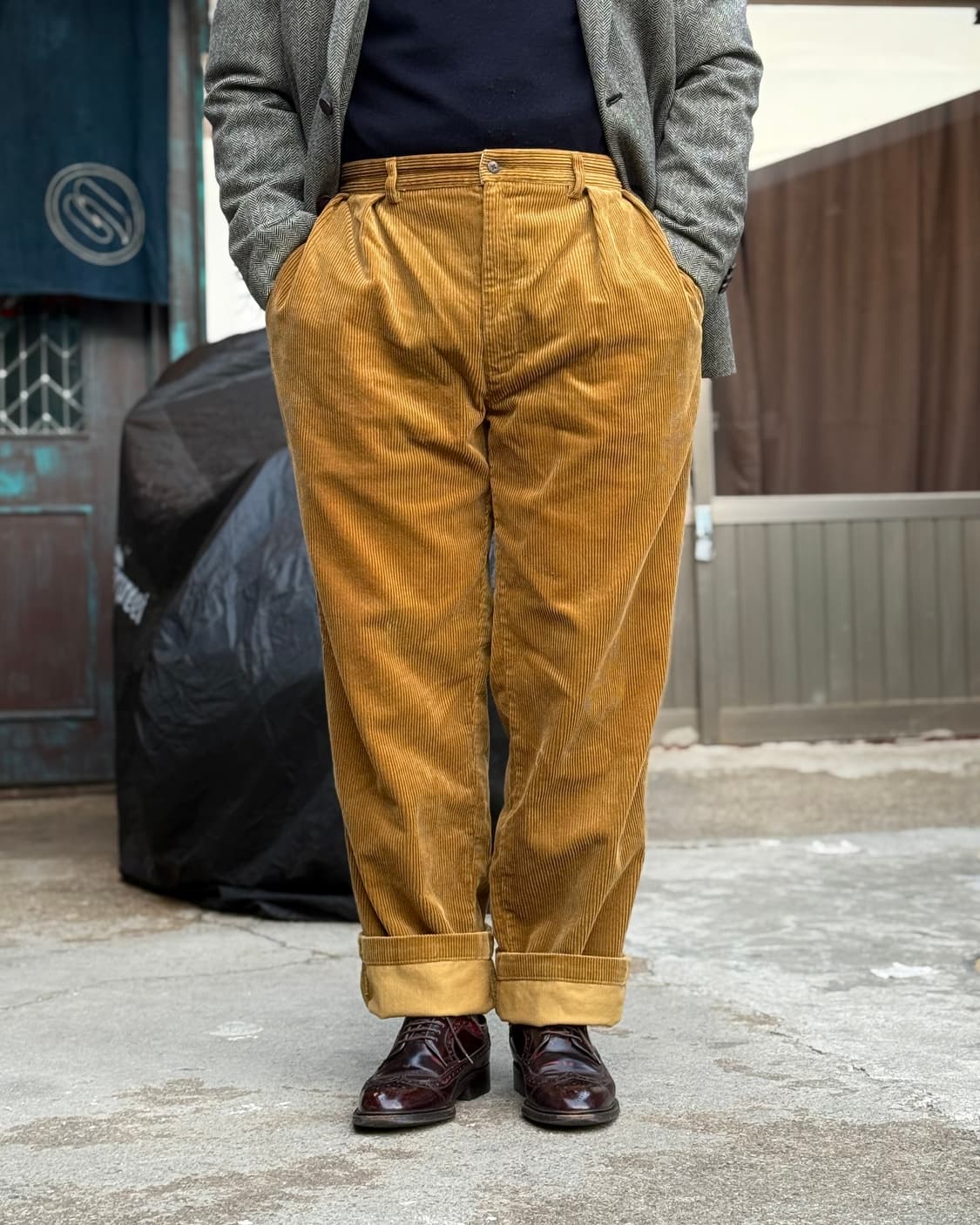 90‘s 폴로 랄프로렌 투턱 코듀로이 앤드류 팬츠 34 상품이미지7