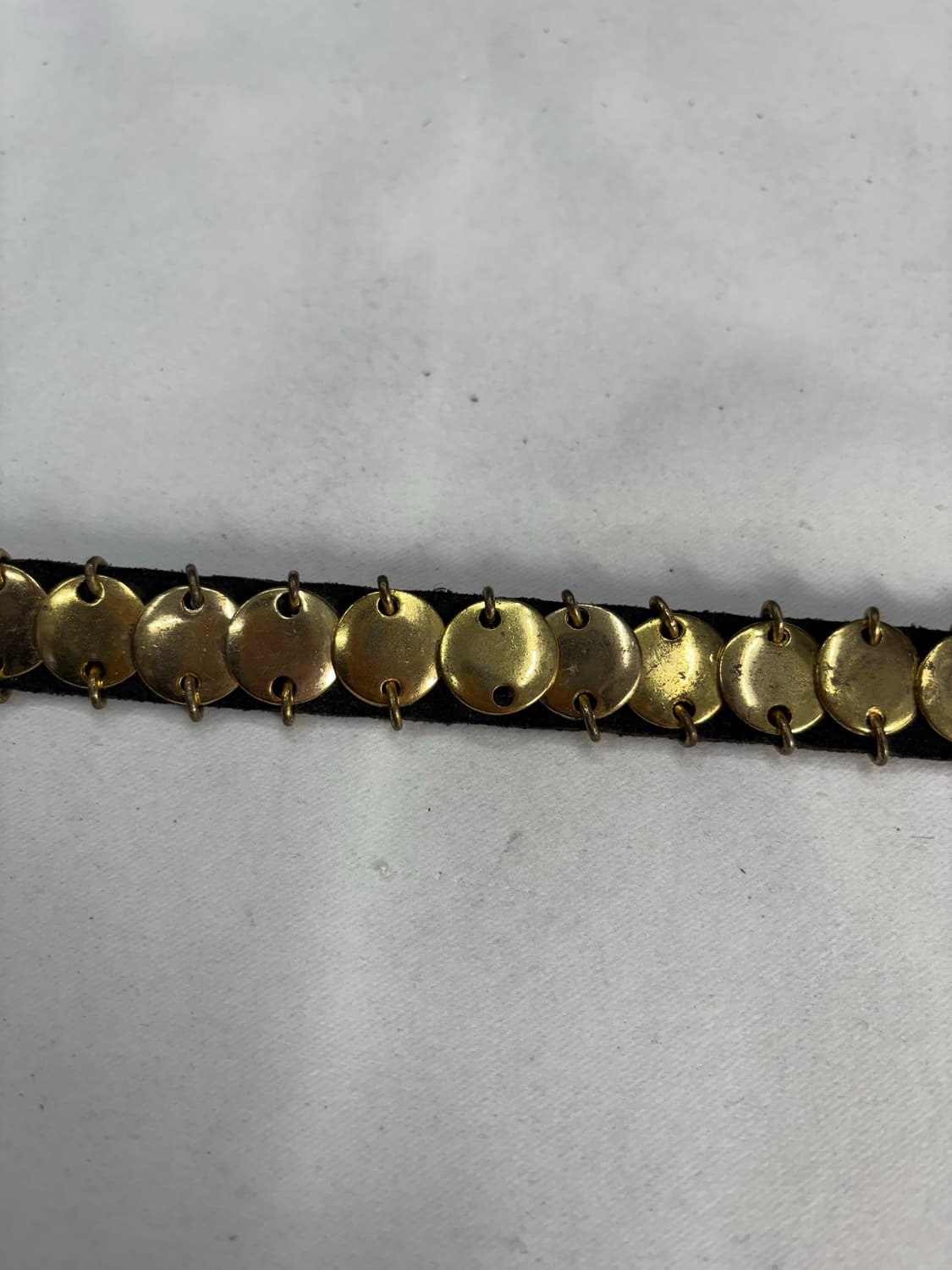 ZARA 골든 스터드 워시드 레더 블랙 벨트 상품이미지6