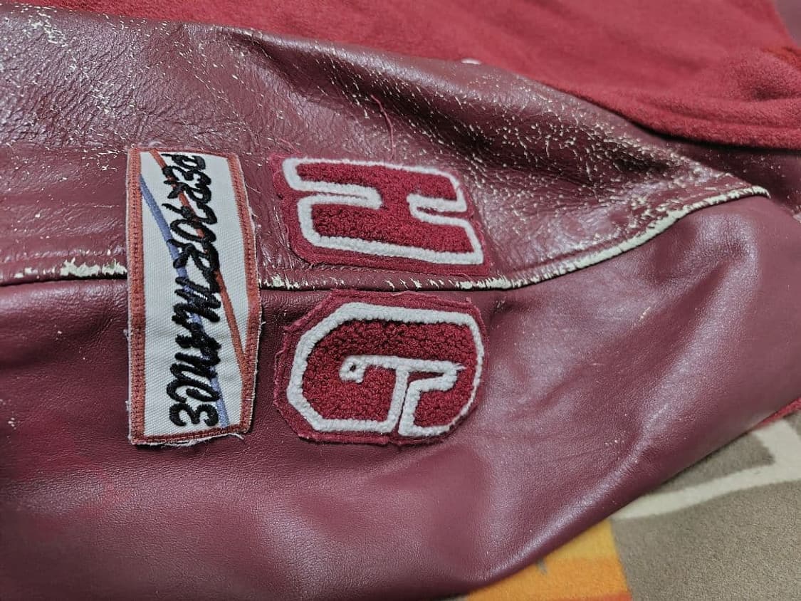 히스테릭 글래머 X 휴잇 빈티지 레더 바시티 자켓 상품이미지8