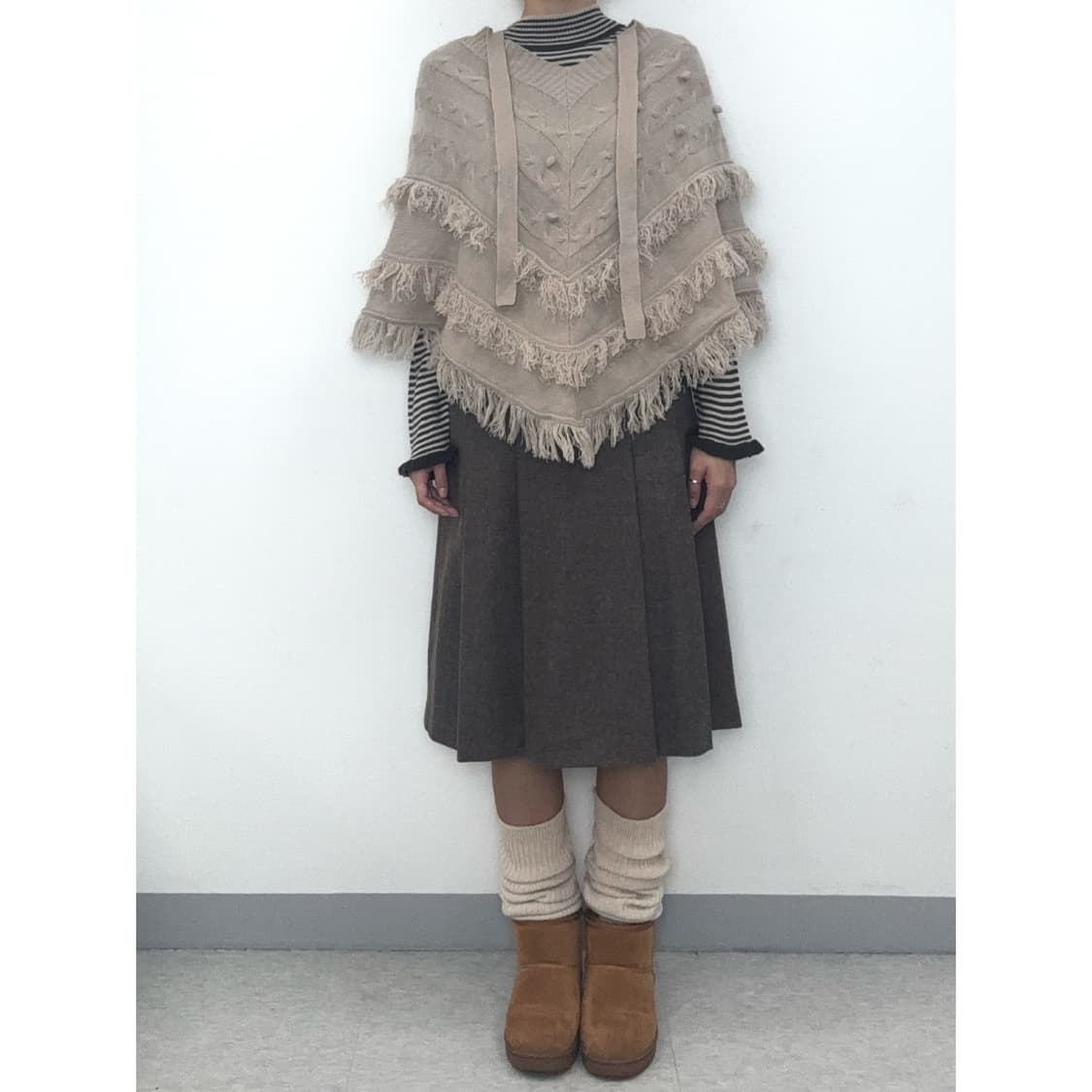 빈티지 브라운 울 스커트 상품이미지2