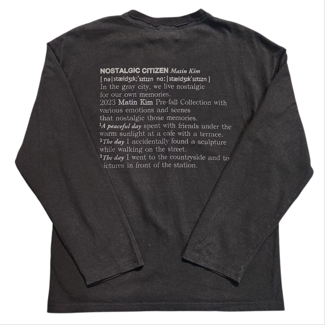 마뗑킴 로고 맨투맨 블랙 긴팔티셔츠 (F) 상품이미지2