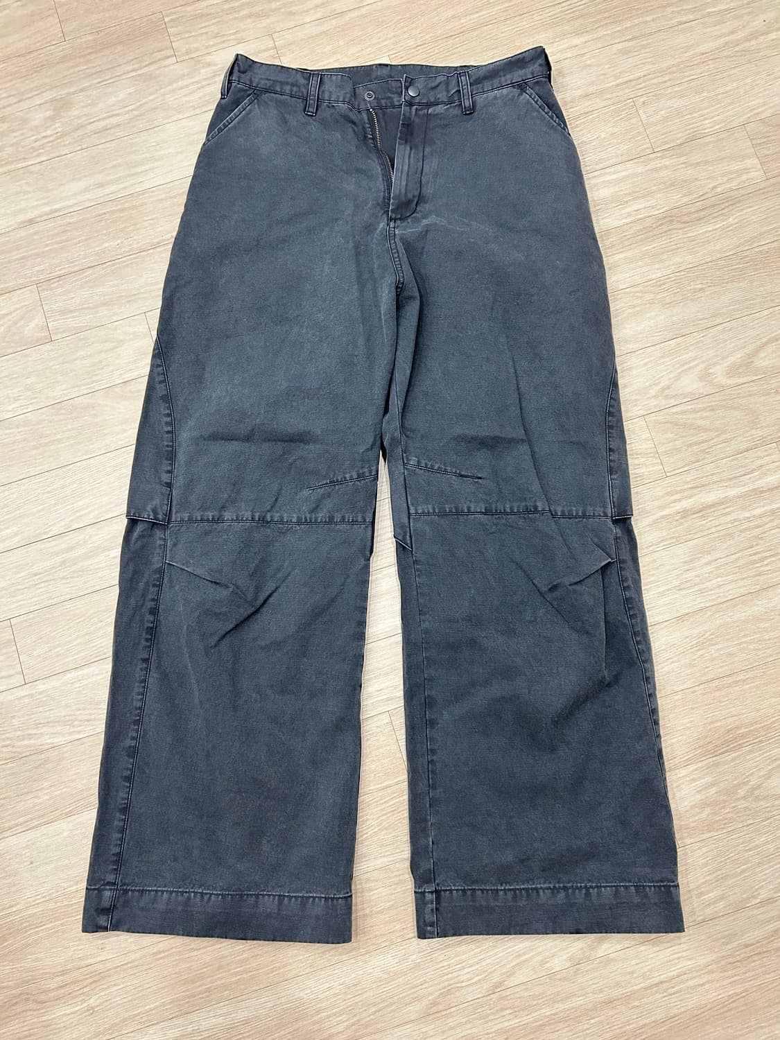 해칭룸 와이드 데님 팬츠 차콜 블랙 4 상품이미지4