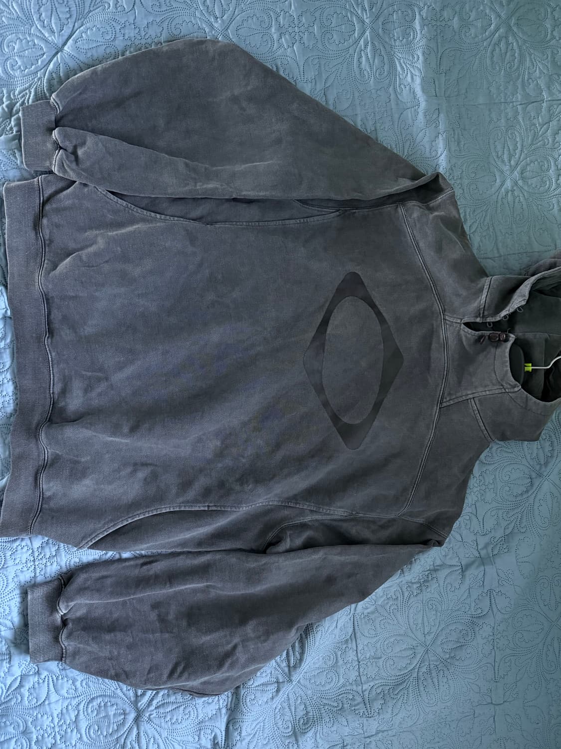 미스치프 롬버스 워시드 후드 챠콜 L 상품이미지1