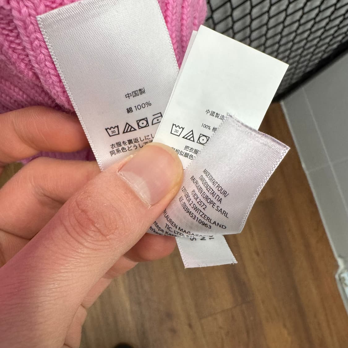 폴로 랄프로렌 케이블 니트 화이트 포니 포인트 라이트핑크 상품이미지7