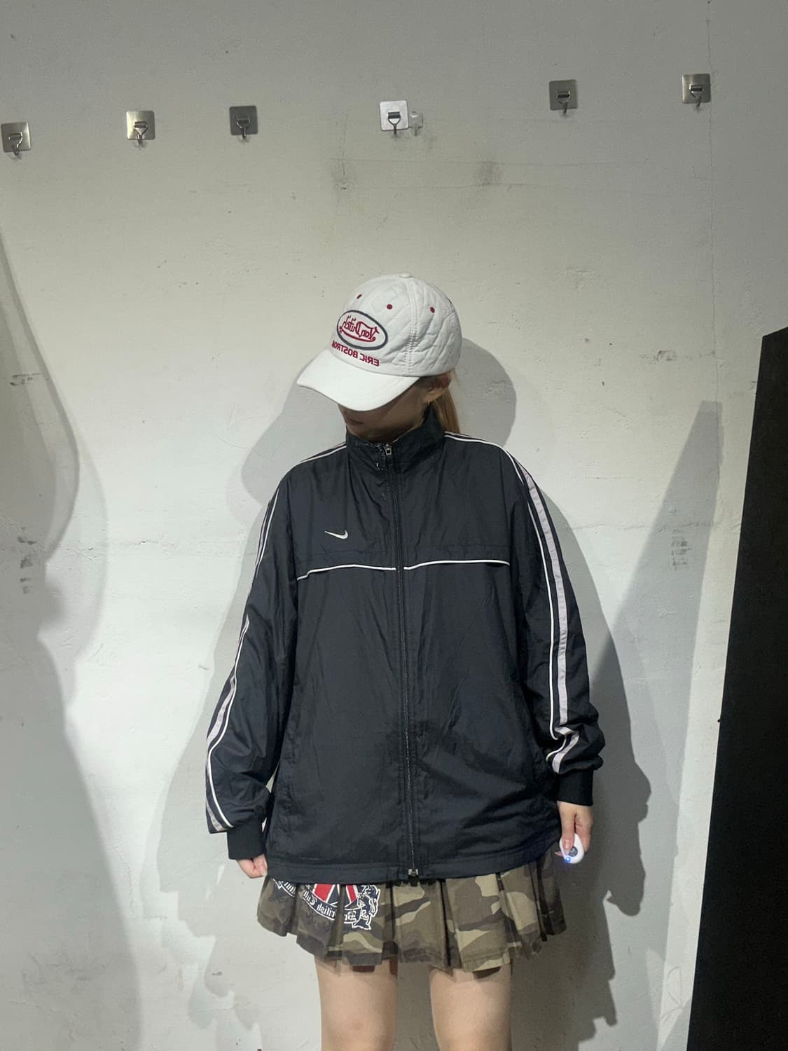나이키 00s 블랙 올드스쿨 사이드 라인 오버핏 바람막이 자켓 M 상품이미지2