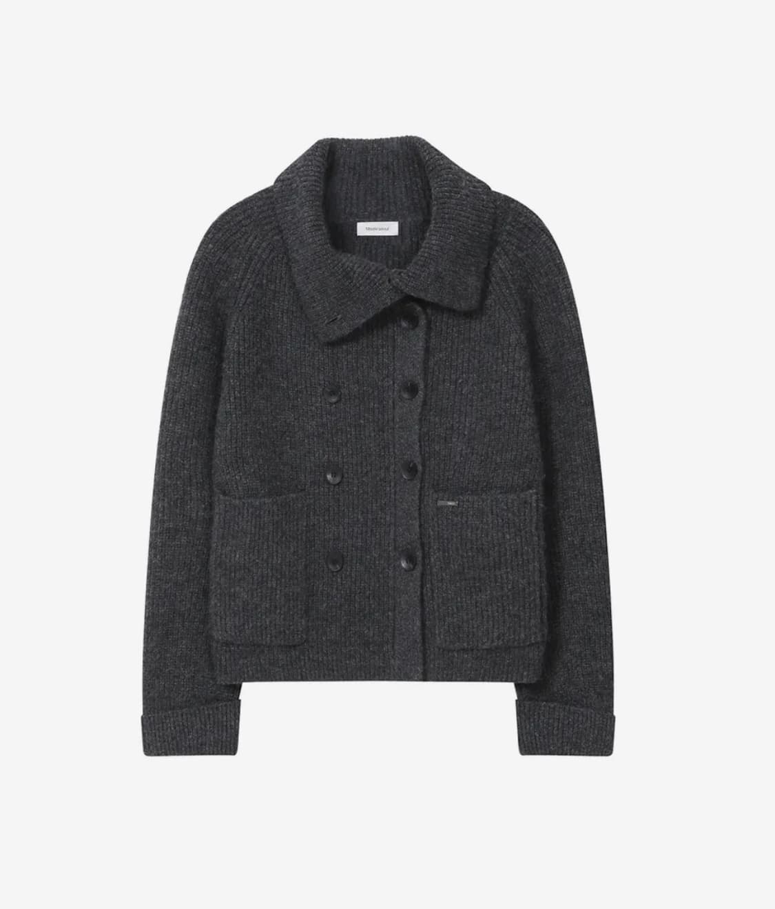 미세키서울 Double button bold knit CHARCOAL 상품이미지1