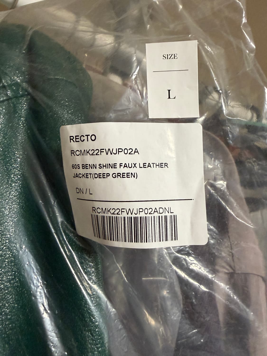 RECTO 60S BENN SHINE FAUX LEATHER JACKET 상품이미지6