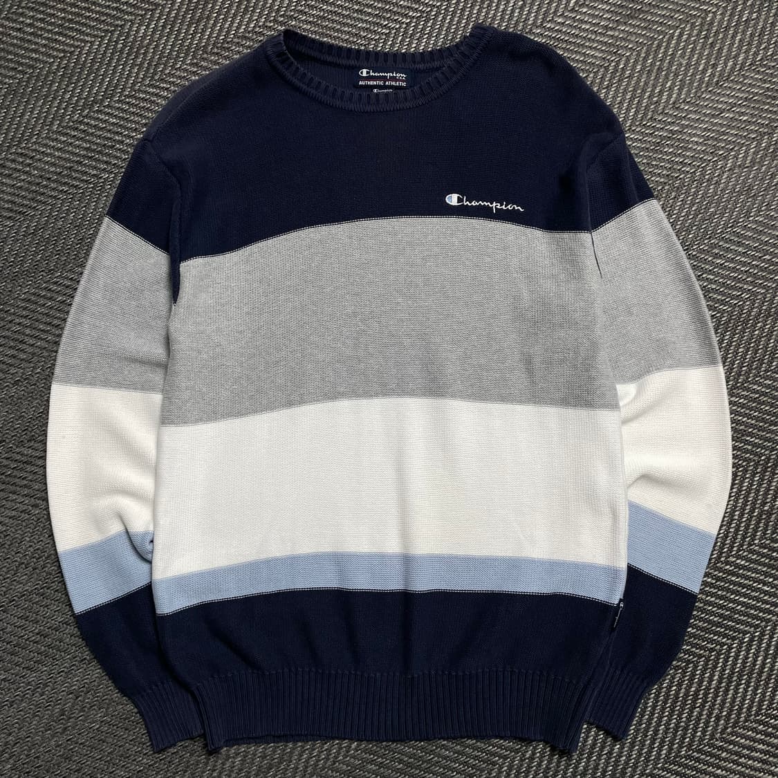 00s 챔피온 올드스쿨 컬러블럭 박시핏 단가라 니트 y 5074 상품이미지2